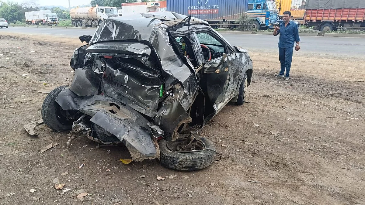 Car Completely damaged after accident